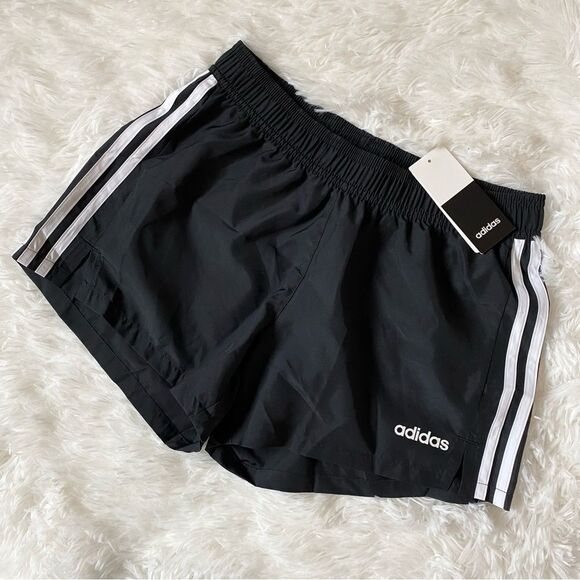 adidas Pants - Adidas Women's Black Athletic Three Stripe Climalite Shorts